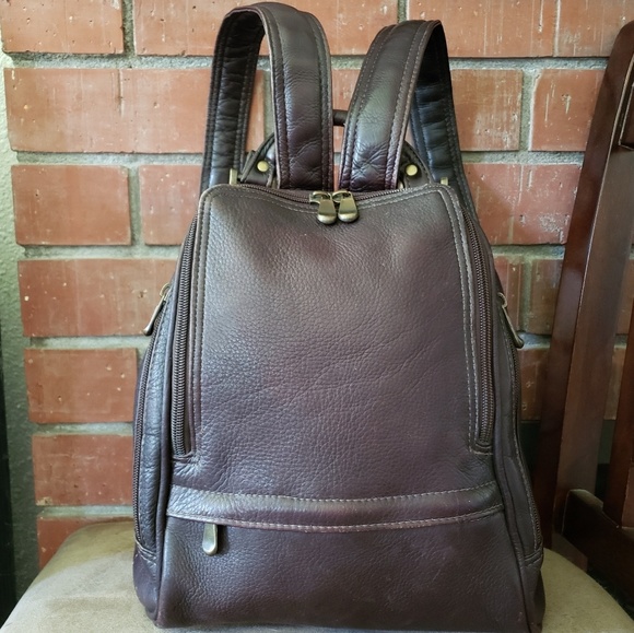 soft leather backpack purse
